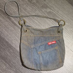 Vintage Bongo Blue Denim Retro Shoulder Purse/Bag Jeans Washable Y2K